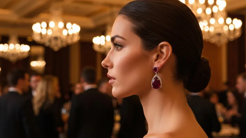 Boucles d'oreilles rubis pour les soirées : éclat et sophistication