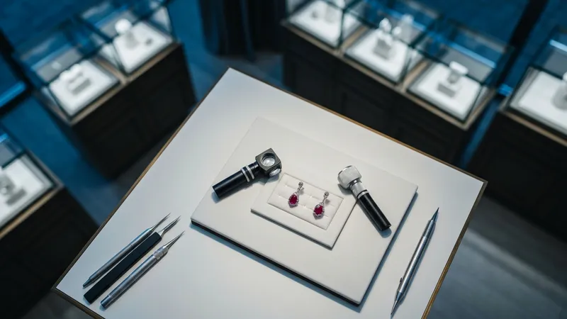 Évaluation de la santé des boucles d'oreilles rubis