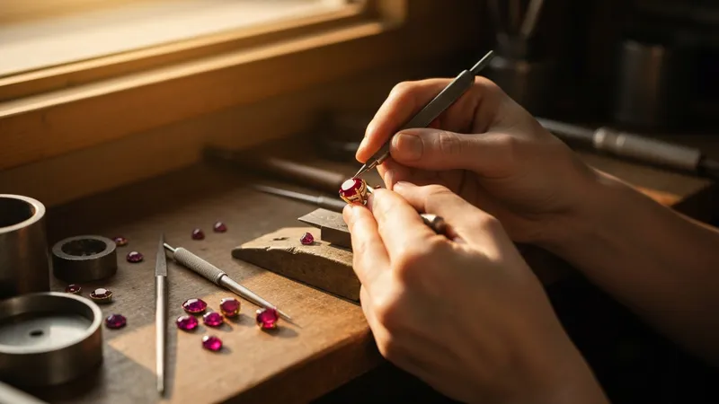 Fabrication des boucles d'oreilles rubis : techniques artisanales