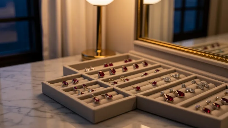 Rangement des boucles d'oreilles rubis : conseils pratiques